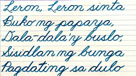 Cursive Writing For Filipinos .